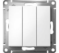 Механизм выключателя 3-клавишный Systeme Electric (Schneider Electric) ATLAS DESIGN, сх.1+1+1, 10 АХ, белый, арт. ATN000131