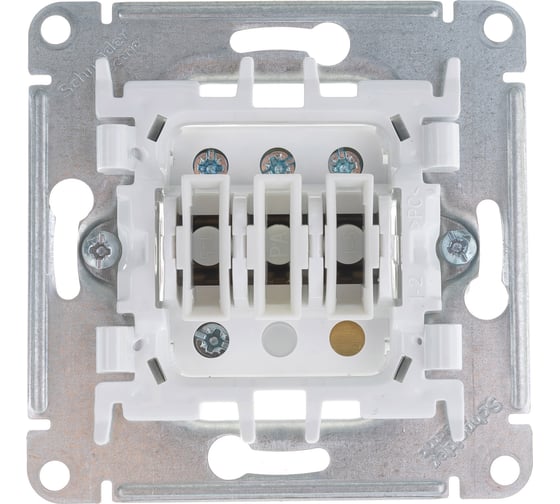 3-клавишный механизм выключателя Systeme Electric ATLAS DESIGN сх.1+1+1 10АХ белый ATN000131