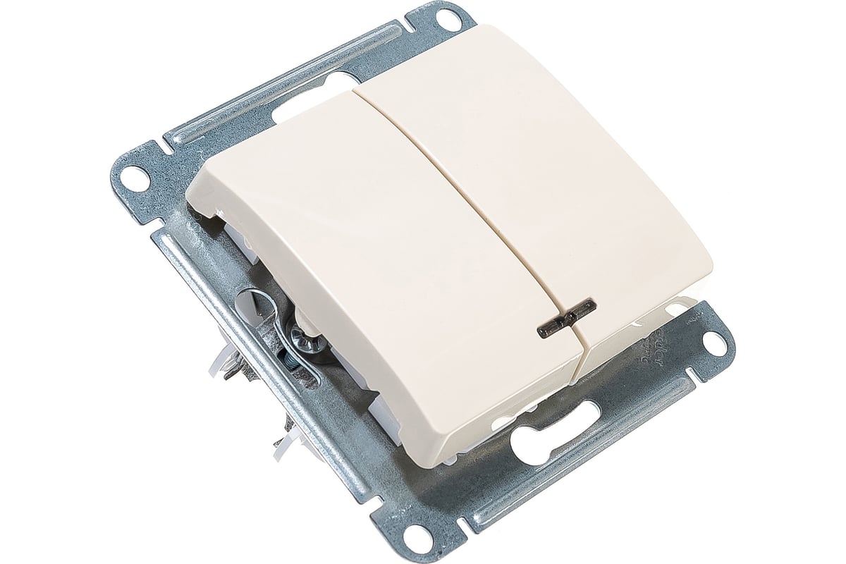 Двухклавишный механизм выключателя Systeme Electric СП GLOSSA 10А IP20 ...