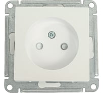 Механизм розетки Systeme Electric 1-м СП ATLAS DESIGN без заземления, защитные шторки 16А жемчуг ATN000449