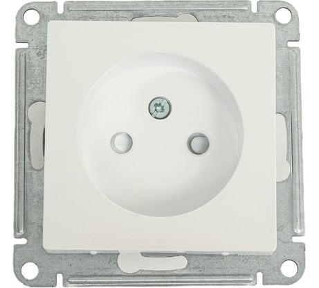 Механизм розетки 1-м Systeme Electric (Schneider Electric) ATLAS DESIGN, без заземления, защитные шторки, 16 А, жемчуг, арт. ATN000449