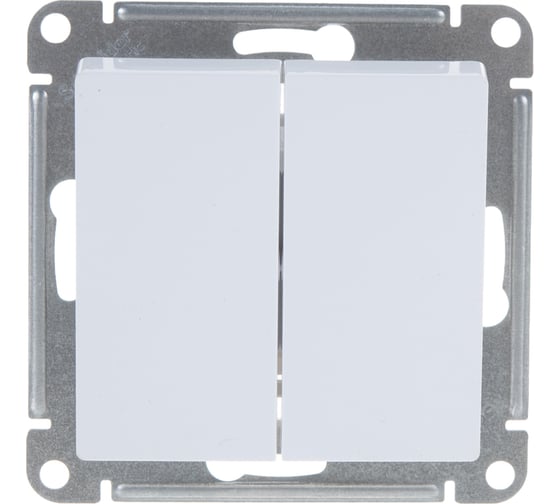 2-клавишный механизм выключателя Systeme Electric ATLAS DESIGN сх.5 10АХ белый ATN000151