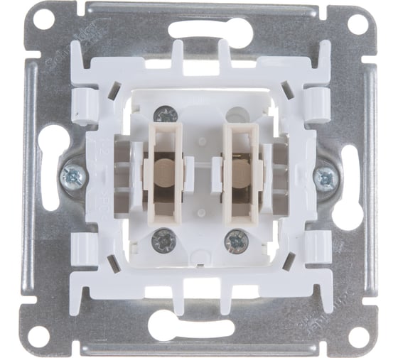 2-клавишный механизм выключателя Systeme Electric ATLAS DESIGN сх.5 10АХ белый ATN000151