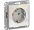 Механизм розетки Systeme Electric 1-м СП ATLAS DESIGN с заземлением 16А жемчуг ATN000443 2