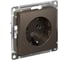 Механизм розетки Systeme Electric 1-м СП ATLAS DESIGN с заземлением 16А мокко ATN000643 2