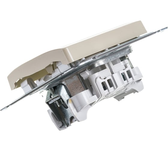 1-клавишный механизм переключателя Systeme Electric СП Glossa сх. 6 10AX бежевый GSL000261