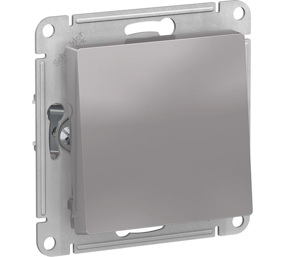 1-клавишный механизм переключателя Systeme Electric ATLAS DESIGN сх.6 10АХ алюминий ATN000361