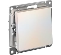 Механизм переключателя 1-клавишный Systeme Electric (Schneider Electric) ATLAS DESIGN, сх.6, 10 АХ, жемчуг, арт. ATN000461