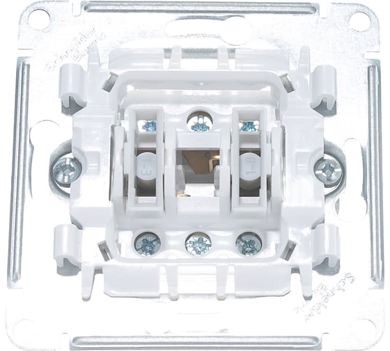 2-клавишный механизм переключателя Systeme Electric СП Glossa сх.6 10AX белый GSL000165