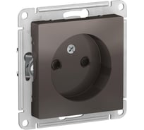 Механизм розетки Systeme Electric 1-м СП ATLAS DESIGN без заземления, защитные шторки 16А мокко ATN000649