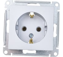 Механизм розетки Systeme Electric 1-м СП ATLAS DESIGN с заземлением 16А алюминий ATN000343 15873934