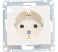 Механизм розетки Systeme Electric 1-м СП Glossa 16А с заземлением, бежевый GSL000243