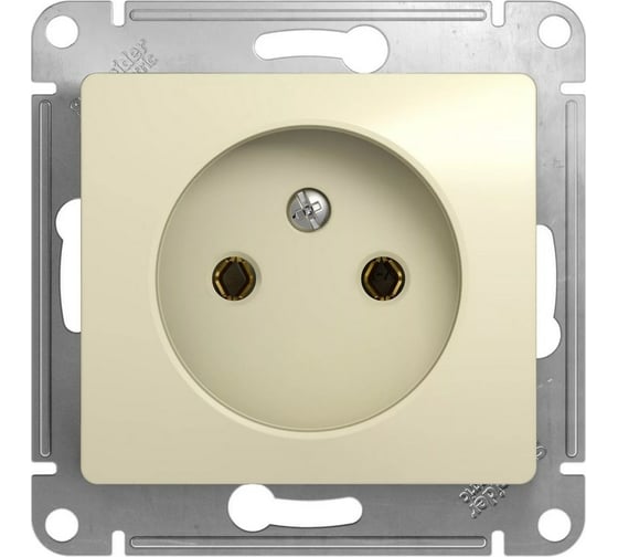 Механизм розетки Systeme Electric 1-м СП Glossa 16А IP20 без заземления, бежевый GSL000241 1