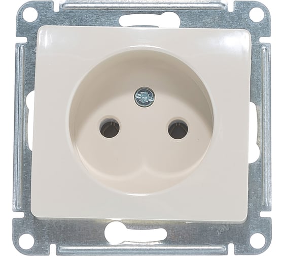 Механизм розетки Systeme Electric 1-м СП Glossa 16А IP20 без заземления, бежевый GSL000241