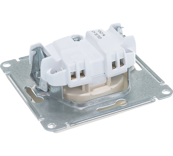 Механизм розетки Systeme Electric 1-м СП Glossa 16А IP20 без заземления, бежевый GSL000241