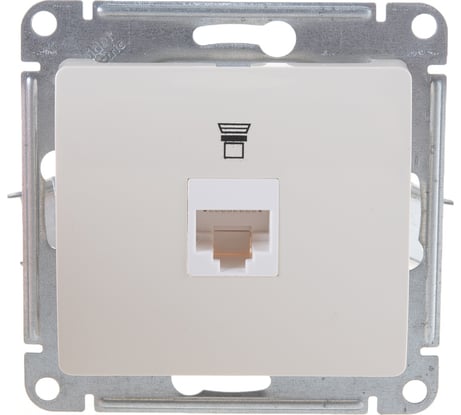 Механизм компьютерной розетки 1-м Systeme Electric (Schneider Electric) Glossa, RJ45, бежевый, арт. GSL000281K