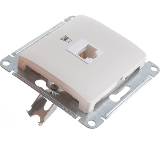 Механизм компьютерной розетки Systeme Electric 1-м СП Glossa RJ45 бежевый GSL000281K