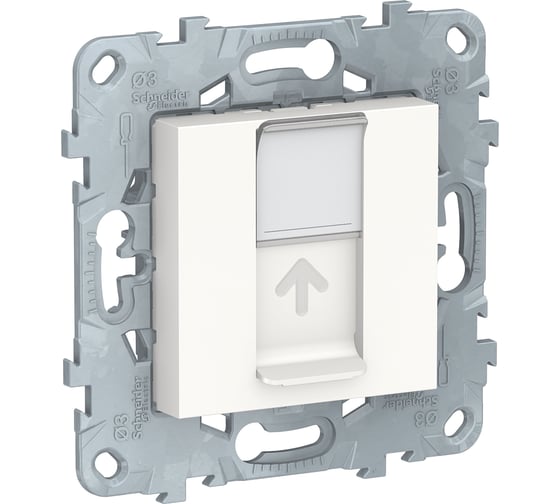 Механизм компьютерной розетки Systeme Electric UNICA NEW RJ45 одиноч. кат.5е UTP белый NU541118