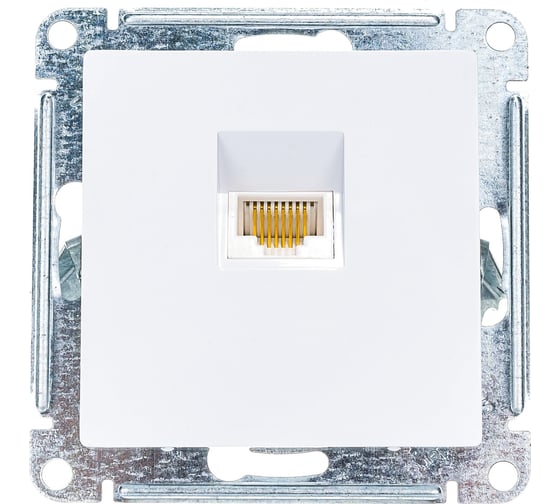 Механизм компьютерной розетки Systeme Electric ATLAS DESIGN RJ45 белый ATN000183