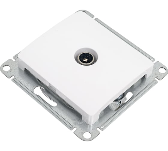 Механизм розетки TV Systeme Electric 1-м СП Glossa проходной 4DB белый GSL000192