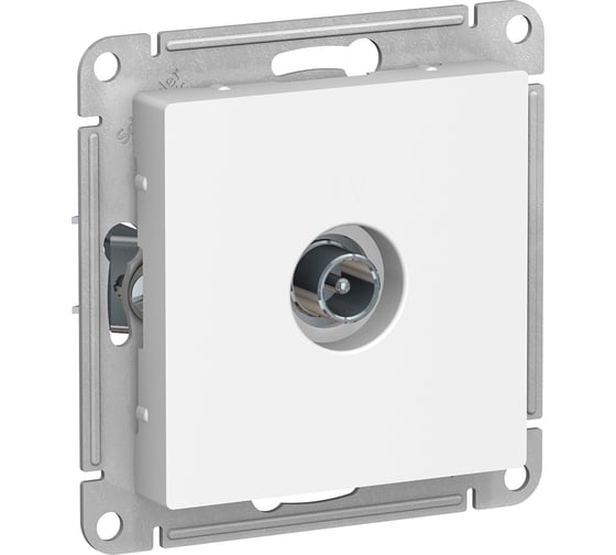 Механизм розетки TV Systeme Electric ATLAS DESIGN проходной 4DB белый ATN000192