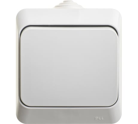 Переключатель 1-клавишный Systeme Electric (Schneider Electric) Этюд, 10 А, IP44, серый, арт. BA10-046C