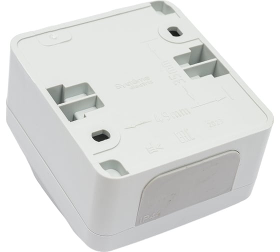 1-клавишный переключатель Systeme Electric ОП Этюд 10А IP44 серый BA10-046C