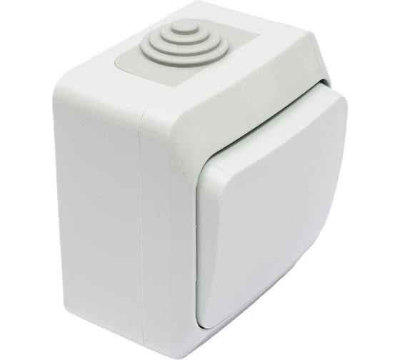 1-клавишный переключатель Systeme Electric ОП Этюд 10А IP44 серый BA10-046C