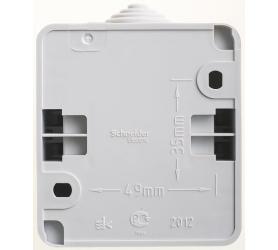 1-клавишный переключатель Systeme Electric ОП Этюд 10А IP44 серый BA10-046C