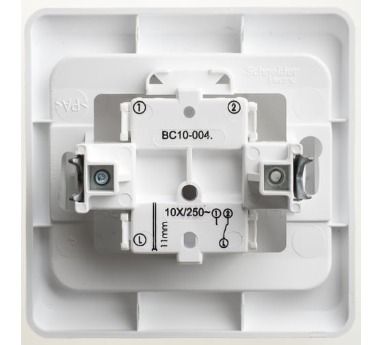 1-клавишный переключатель Systeme Electric СП Этюд 10А белый BC10-004B 1