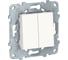 2-клавишный переключатель Systeme Electric UNICA NEW 2хсх.6 10AX 250В белый NU521318 1
