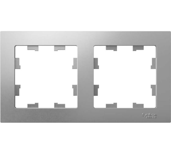 Рамка Systeme Electric 2-м ATLAS DESIGN универс. алюминий ATN000302