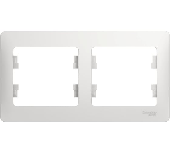 Горизонтальная рамка Systeme Electric 2-м Glossa белая GSL000102