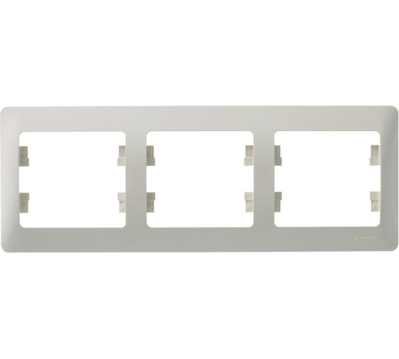 Горизонтальная рамка Systeme Electric 3-м Glossa бежевая GSL000203