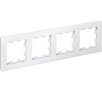 Рамка Systeme Electric 4-м ATLAS DESIGN универсальная, белая ATN000104