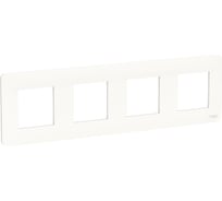 Рамка Systeme Electric 4-м UNICA STUDIO белая NU200818