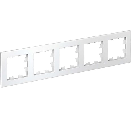 Рамка 5-м Systeme Electric (Schneider Electric) ATLAS DESIGN, универсальная, белый, арт. ATN000105