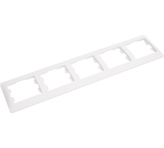 Рамка Systeme Electric 5-м Glossa горизонтальная, белая GSL000105 1