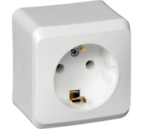 Розетка 1-м ОП Этюд 16 А с заземлением белый Systeme Electric (Schneider Electric) PA16-003B