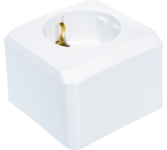 Розетка Schneider Electric 1-м ОП Этюд 16А с заземлением, белая PA16 ...