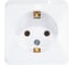 Розетка Systeme Electric (Schneider Electric) 1-м Этюд, 16 А, с заземлением, белый PA16-003B 3