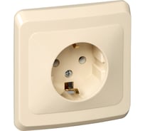 Розетка Systeme Electric 1-м СП Этюд 16А с заземлением, кремовая PC16-003K