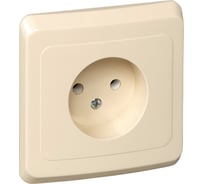 Розетка Systeme Electric 1-м СП Этюд 16А IP20 без заземления, кремовая PC16-001K
