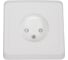 Розетка Systeme Electric 1-м СП Этюд 16А IP20 защитные шторки, без заземления, белая PC16-002B 1