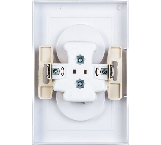 Двухместная розетка Systeme Electric ATLAS DESIGN без заземления 16А в сборе белая ATN000120