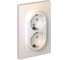 Двухместная розетка Systeme Electric ATLAS DESIGN с заземлением 16А в сборе жемчуг ATN000424 2