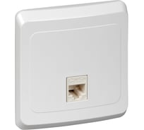 Компьютерная розетка Systeme Electric СП Этюд RJ45 белая KOMC-001B