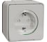 Розетка ОП Systeme Electric Mureva Styl защ. шторки с заземлением IP55 белая MUR39034 1
