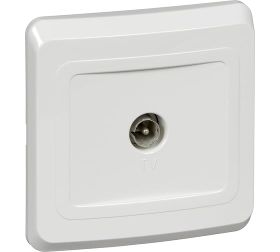 Розетка TV Systeme Electric СП Этюд оконечная белая TVC-002B