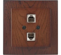 2-местная телефонная розетка Nilson СУ, TOURAN WOOD, орех 24271041